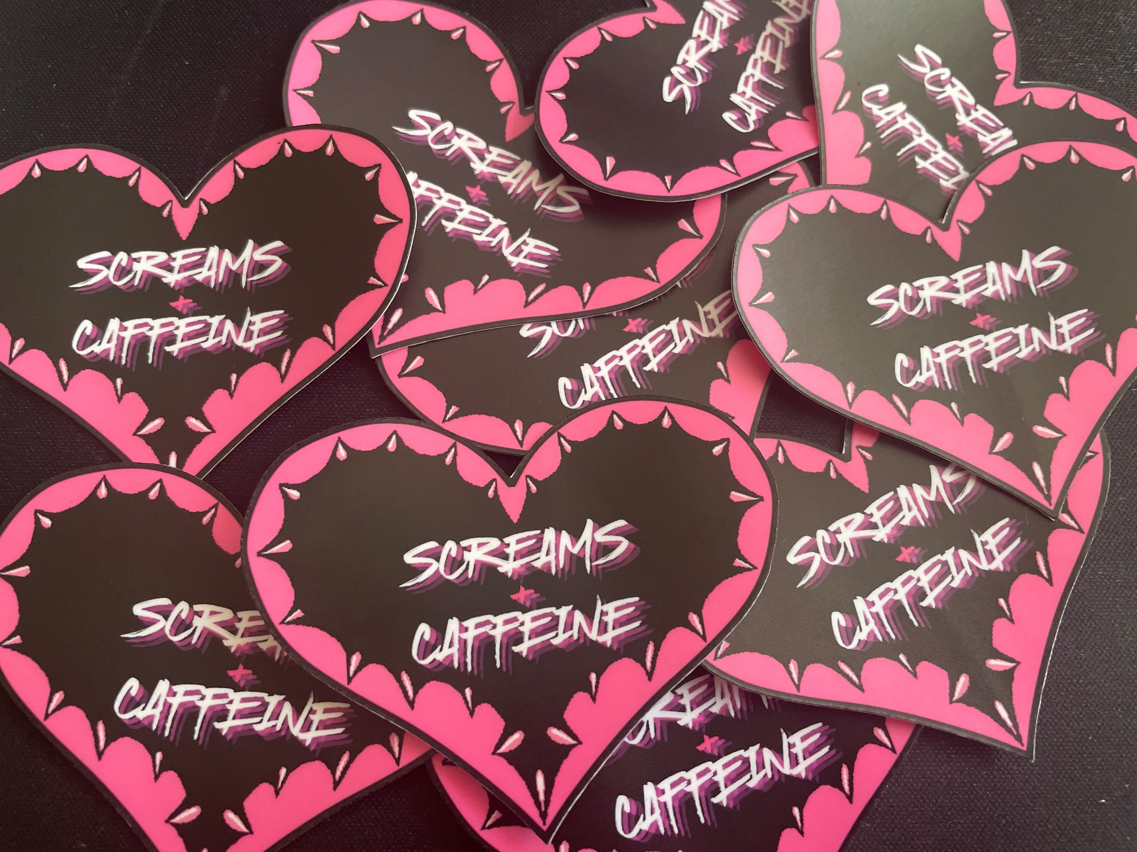 Screams + Caffeine - Sticker